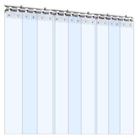 Clear PVC Strip Curtain, 84 in Height x 36 in Width x 0.08 in Thickness, 6 PCS Walk in Freezer Cooler Curtain Strips