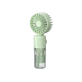 Portable Handheld Spray Fan 4-Speed Water Spray Mist Fan Summer Cooling Artifact USB Charging Summer Supplies Outdoor Mini Fan (Option: GREEN)
