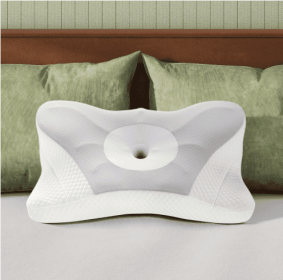 Cervical Neck Pillow, Cooling Ergonomic Memory Foam Pillows  Dual Height Orthopedic Support Contour Pillow For Side (Option: KGrey2pcs)