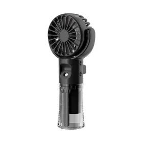 Portable Handheld Spray Fan 4-Speed Water Spray Mist Fan Summer Cooling Artifact USB Charging Summer Supplies Outdoor Mini Fan (Option: black)