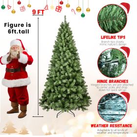 PE, PVC, Green Christmas Tree, Christmas Decorations (Option: 9FT)