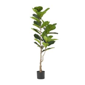 150CM ARTIFICIAL VIOLIN LEAF FIG TREE (Option: GREEN)