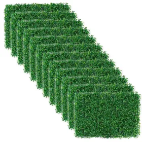 12Pcs Artificial Boxwood Topiary Hedge Plant Grass Backdrop Fence Privacy Screen Grass Wall Decoration For Balcony Garden Fence (Option: GREEN)