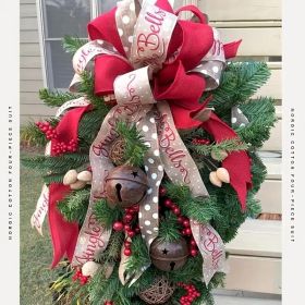 A Christmas Door Hanging Christmas Decorations Holiday Accessories Birthday Party Supplies (Option: 1Pc)