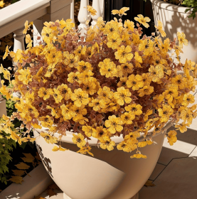 Bionic Flowers And Plants, Autumn Red, Orange, Yellow, Mixed Colors. (Option: YELLOW)