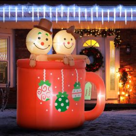 Giant Inflatable Gingerbread Man (Option: Red, Brown-220x120x350 mm)