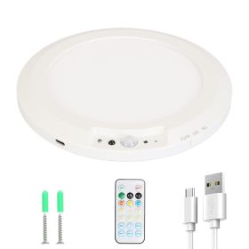 1Pack Magnetic Flush Ceiling Light Rechargeable Motion Sensor Ceiling Light Wireless Ceiling Light With Timer Remote Stepless Dimmable For Closet (Option: 1Pack)